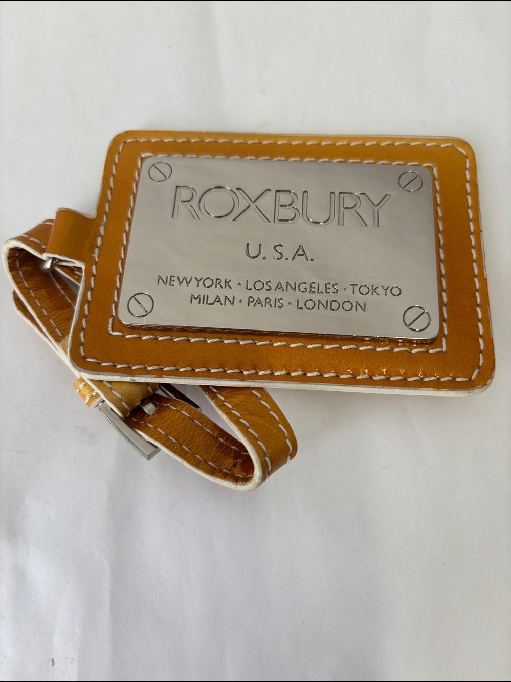 NWOT Roxbury Purse Patent Leather Handbag Name Tag